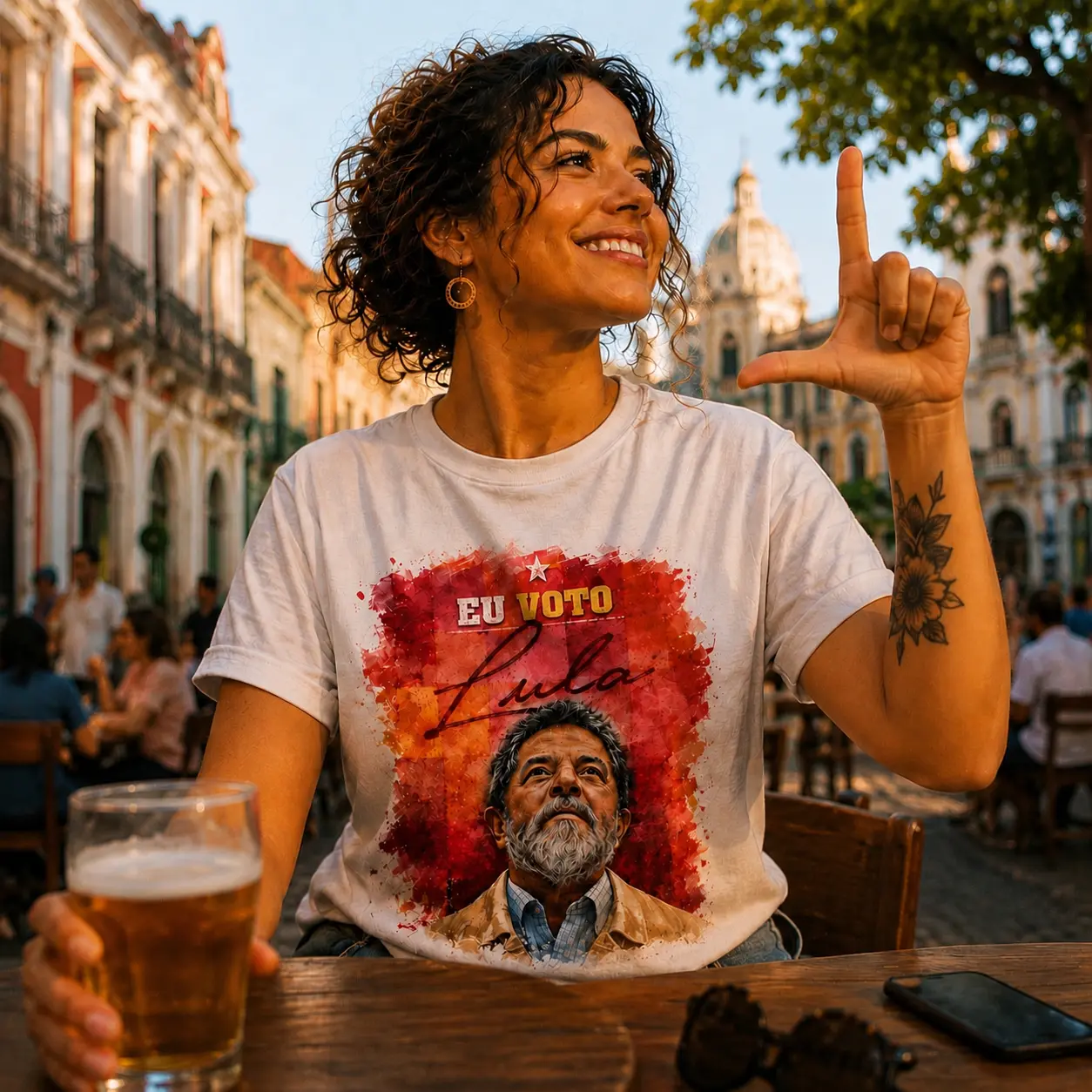 Camiseta Eu Voto Lula